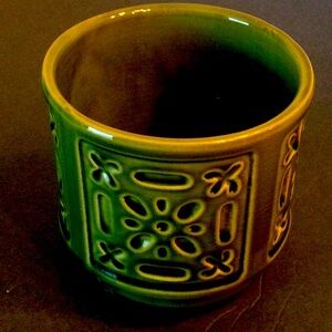 Vintage GDR Green Ceramic Decorative Vase